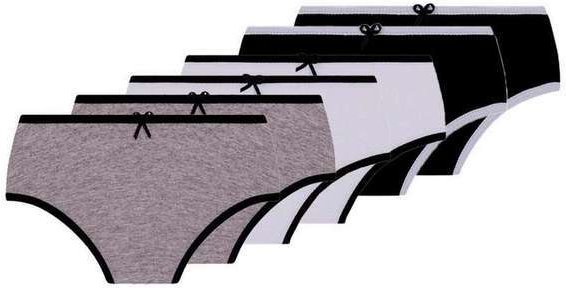 Imagem principal Kit com 6 Calcinhas Lobinha 18101-089 Infantil 0902-Cinza-Branco-Preto Lupo Lupo