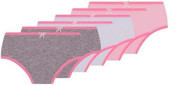 Imagem principal Kit com 6 Calcinhas Lobinha 18101-089 Infantil 0905-Cinza-Branco-Rosa Lupo Lupo