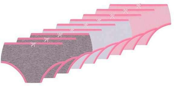 Imagem principal Kit com 9 Calcinhas Lobinha 18101-089 Infantil 0905-Cinza-Branco-Rosa Lupo Lupo