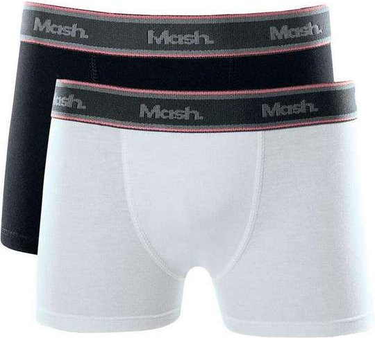 Imagem principal Kit com 2 Cuecas Infantil Boxer Mash 110.35 Br00-Branco-Preto MASH