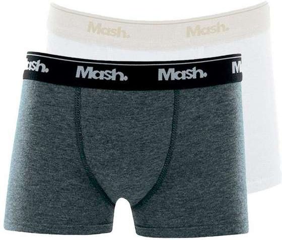 Imagem principal Kit com 2 Cuecas Infantil Boxer Mash 190.03 Cinza-Branco MASH