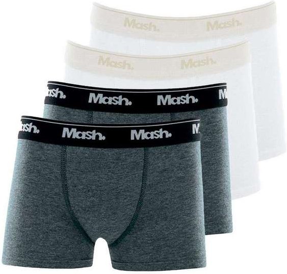 Imagem principal Kit com 4 Cuecas Infantil Boxer Mash 190.03 Cinza-Branco Lupo Lupo