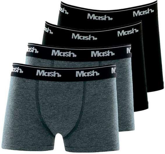 Imagem principal Kit com 4 Cuecas Infantil Boxer Mash 190.03 Cinza-Preto Lupo Lupo