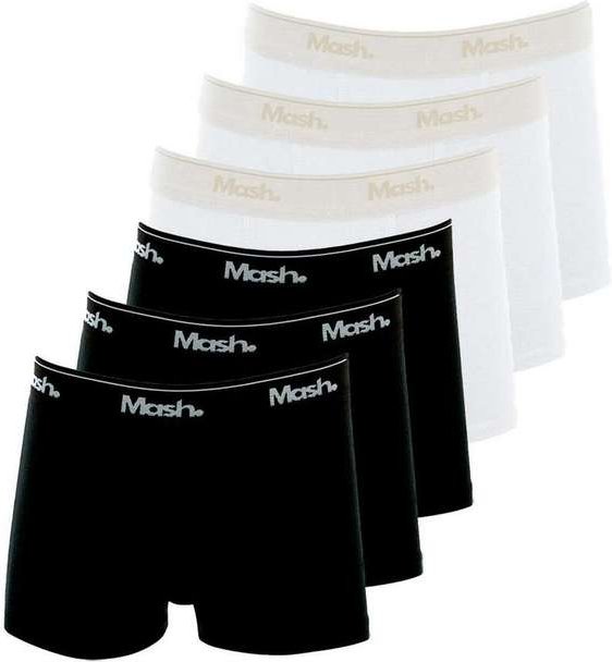 Imagem principal Kit com 6 Cuecas Infantil Boxer Mash 190.03 Preto-Branco MASH