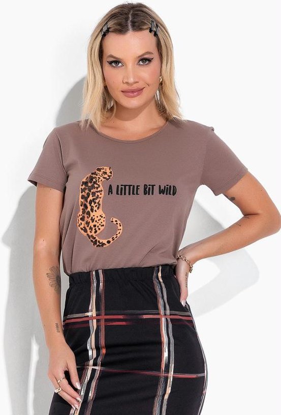 Imagem principal Blusa Chocolate com Estampa Localizada Moda Pop Moda Pop