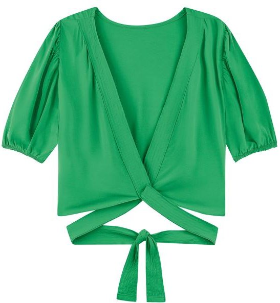 Imagem principal Blusa com Amarração Verde Marialícia Marialícia