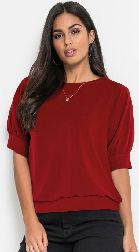 Imagem principal Blusa Manga Bufante Bordô bonprix bonprix