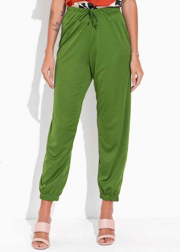 Imagem principal Calça Verde com Detalhe para Amarrar Moda Pop Moda Pop
