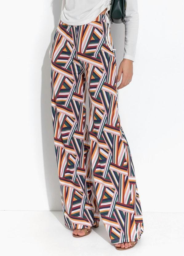 Imagem principal Calça Listras Mostarda com Elástico na Cintura Moda Pop Moda Pop