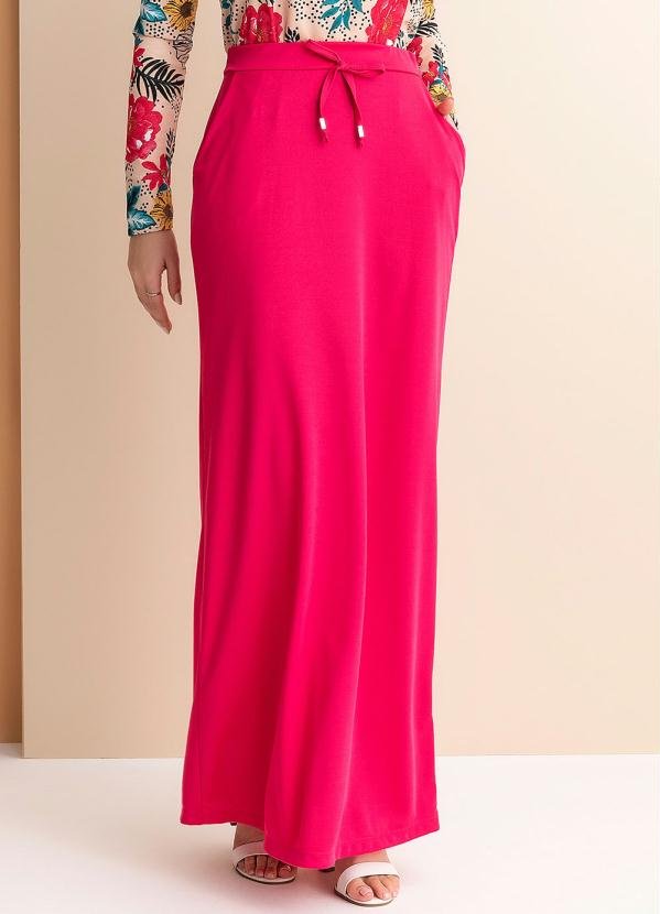 Saia Rosa com Bolso