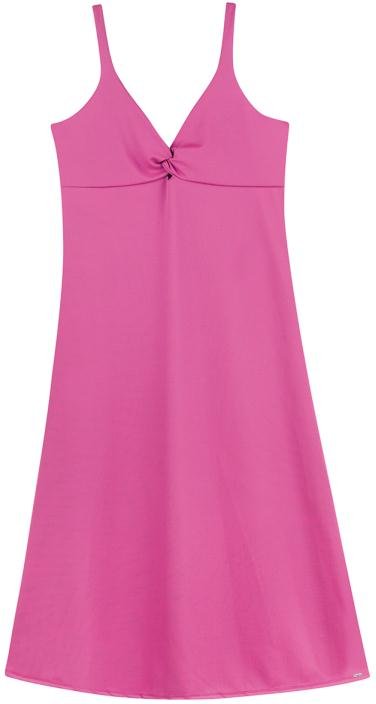 Imagem principal Vestido Midi Decote Coração Rosa Marialícia Marialícia