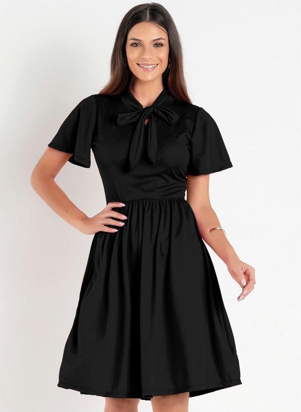 Imagem principal Vestido Preto com Amarração Rosalie Rosalie