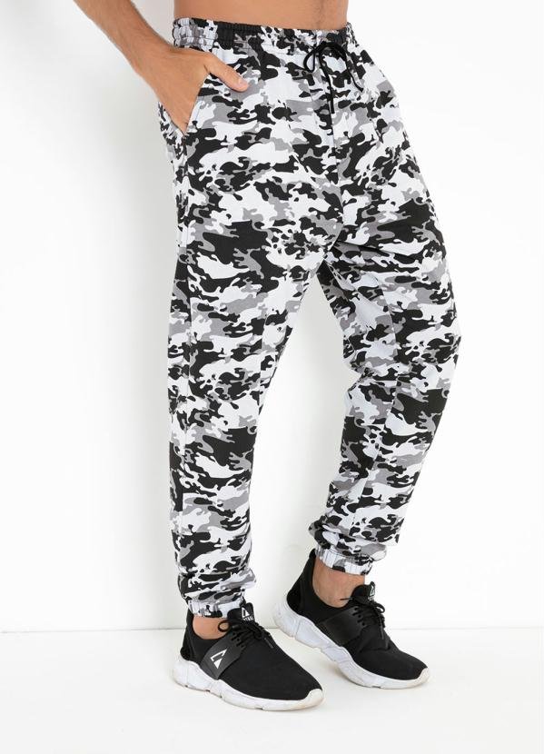Imagem principal Calça Jogger Camuflado Branco com Bolsos Moda Pop Moda Pop