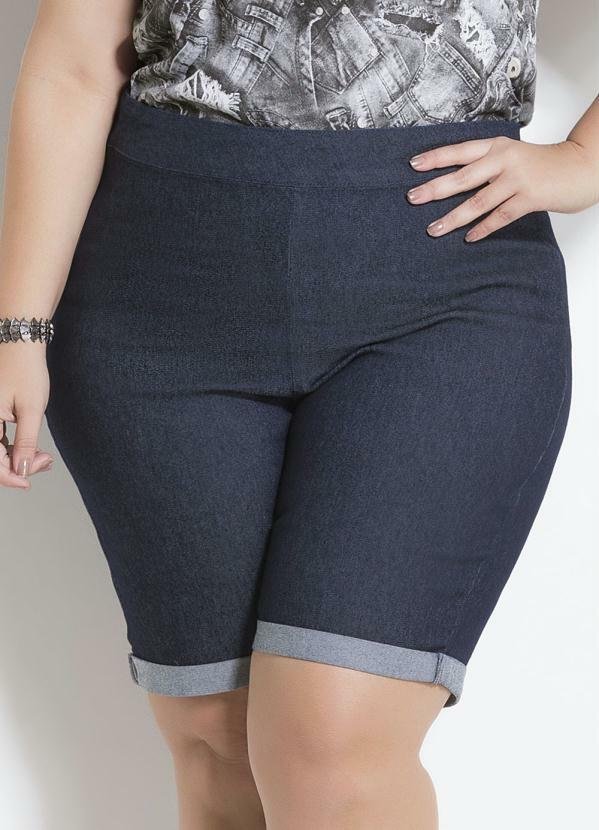 Imagem principal Bermuda Jeans Barra Dobrada Plus Size Marguerite Marguerite
