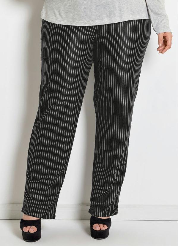 Imagem principal Calça Social Plus Size Risca de Giz Marguerite Marguerite