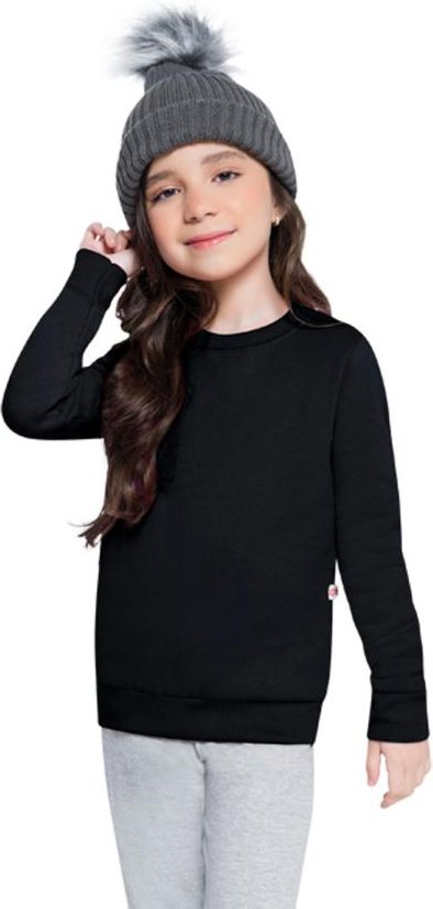Imagem principal Blusão Infantil Menina Moletom Preto