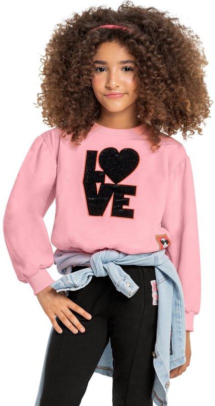 Imagem principal Blusão Love Infantil Menina Moletom Rosa Gloss Gloss