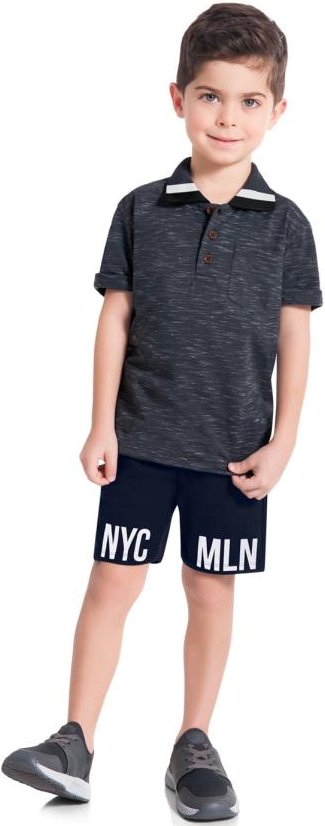 Imagem principal Conjunto Infantil Masculino Cinza Milon Milon
