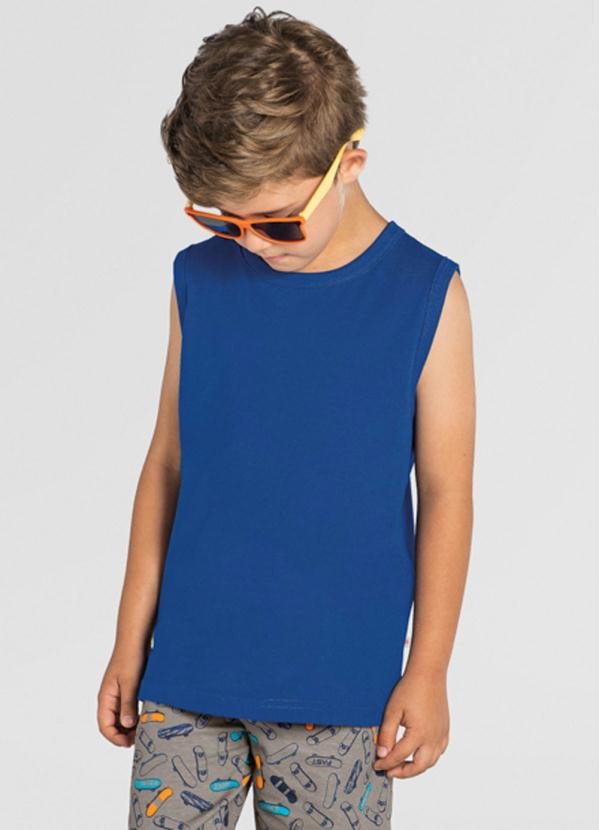 Imagem principal Regata Infantil Menino Malha Azul Brandili Brandili