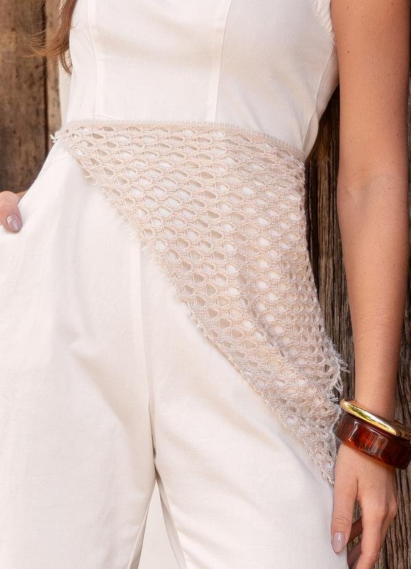 Lenço Off White em Tricô