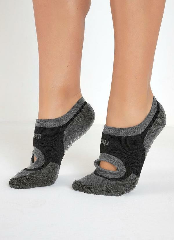 Imagem principal Meia Sapatilha Antiaderente Preto/Cinza Alma Dolce Alma Dolce
