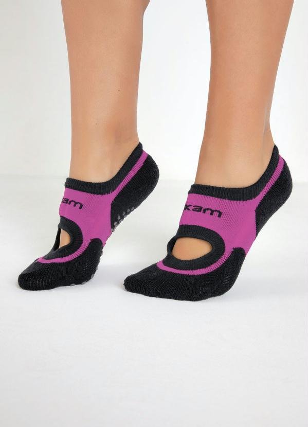 Imagem principal Meia Sapatilha Antiaderente Preto/Pink Alma Dolce Alma Dolce