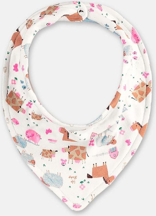 Babador Bandana Bebê Menina Suedine Up Baby Branco