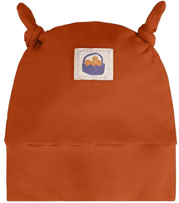 Imagem principal Touca Bebê Menina em Suedine Laranja Três e Já Três e Já