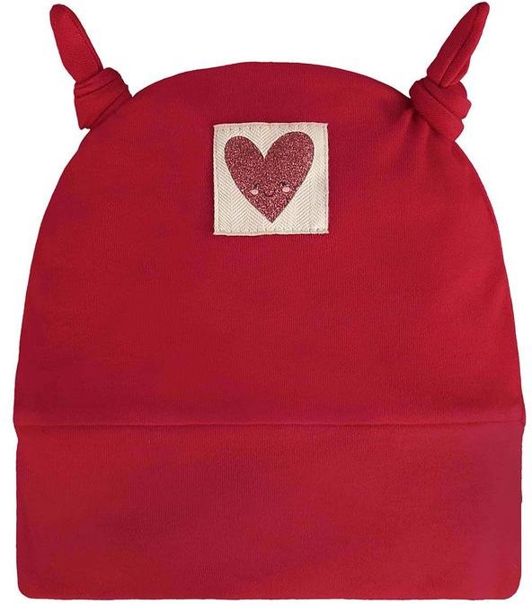 Imagem principal Touca Bebê Menina em Suedine Vermelho Três e Já Três e Já