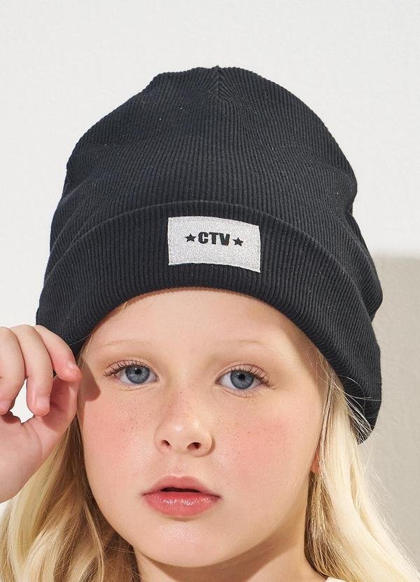 Gorro em Ribana Preto