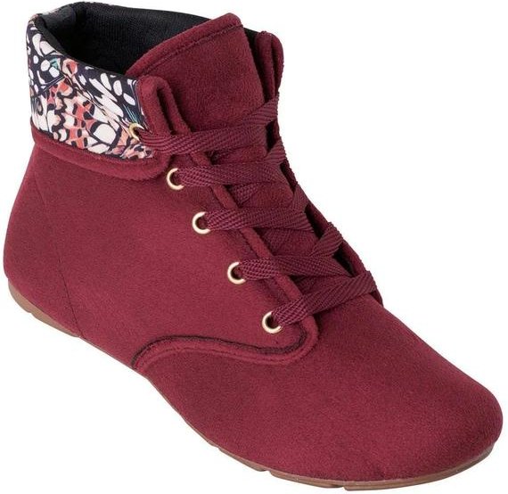 Imagem principal Bota Bordô em Camurça Sintética Perfecta Perfecta