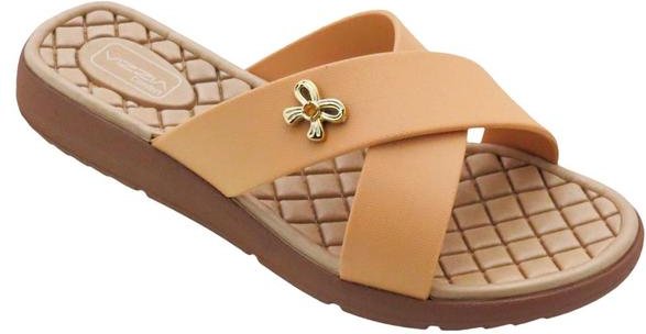 Chinelo Damasco com Tiras Transpassados