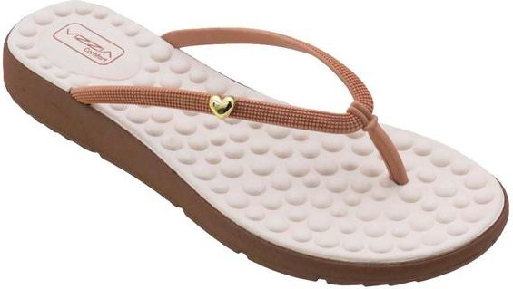 Chinelo Nude com Adereço de Coração