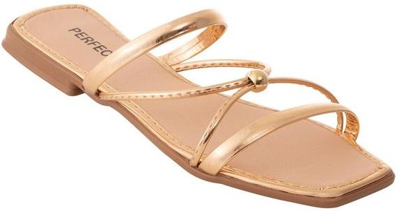 Imagem principal Rasteira Casual Cobre em Sintético Metalizado Perfecta Perfecta