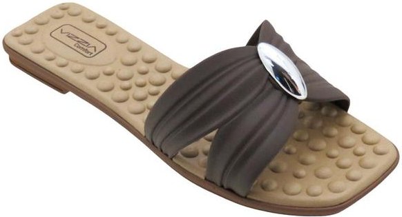 Imagem principal Rasteira com Cabedal Vazado Chocolate Perfecta Perfecta