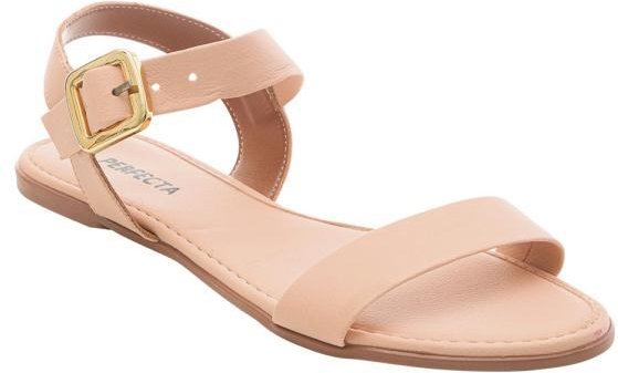 Rasteirinha Bege com Fivela Dourada