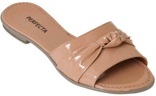 Imagem principal Rasteirinha Nude Verniz com Laço Decorativo Perfecta Perfecta