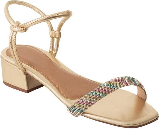 Imagem principal Sandália Dourada com Strass Colorido Perfecta Perfecta