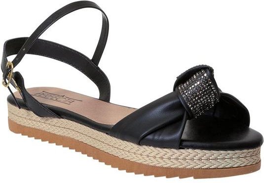 Imagem principal Sandália Preta com Detalhe de Juta Perfecta Perfecta