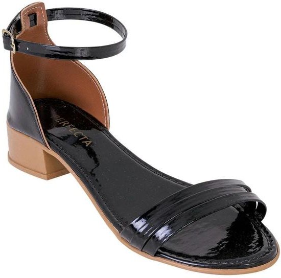 Imagem principal Sandália Preta com Verniz Traseira Fechada Perfecta Perfecta
