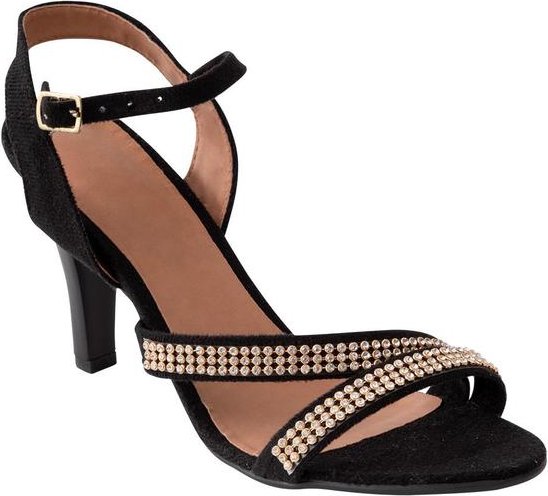 Imagem principal Sandália Preta em Camurça Sintética Perfecta Perfecta