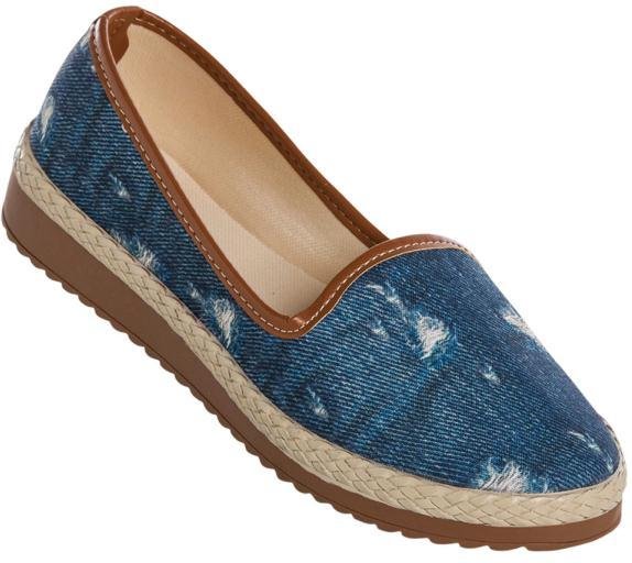 Sapatilha Jeans com Detalhe no Salto