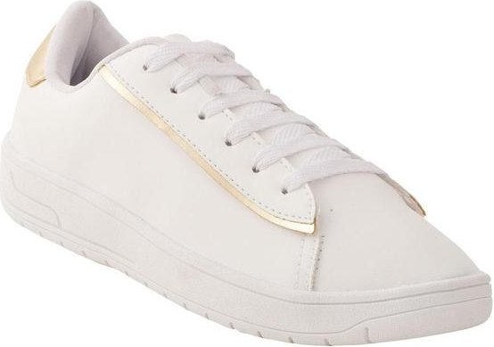 Imagem principal Tênis Casual Branco com Detalhes em Dourado Perfecta Perfecta