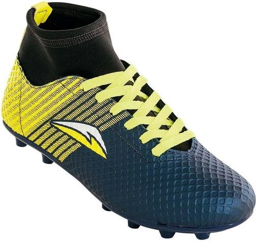 Imagem principal Chuteira Botinha Marinho e Amarelo para Campo Perfecta Perfecta