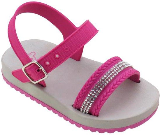 Sandália Infantil Rosa em Pvc