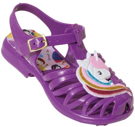 Imagem principal Sandália Infantil Roxa com Detalhe de Unicórnio Perfecta Perfecta
