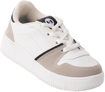 Tênis Infantil Branco com Detalhe de Camurça