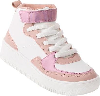 Tênis Infantil Rosa com Detalhe de Velcro