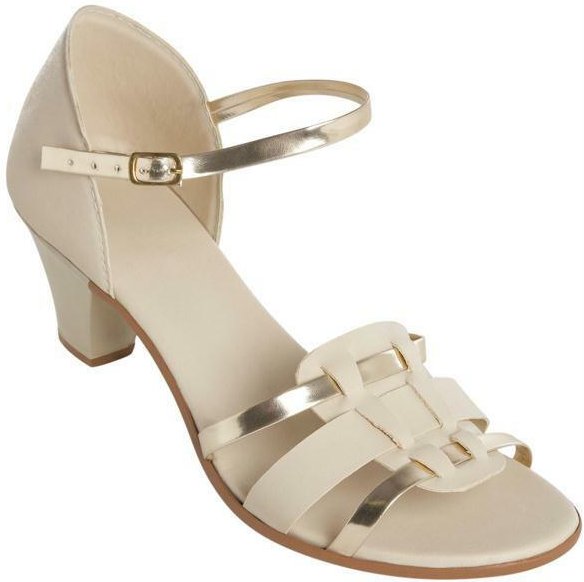 Imagem principal Sandália Marfim com Tiras Douradas Perfecta Perfecta