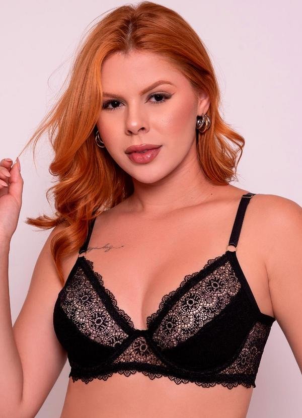 Imagem principal Sutiã Renda sem Bojo Preto Dukali Dukali